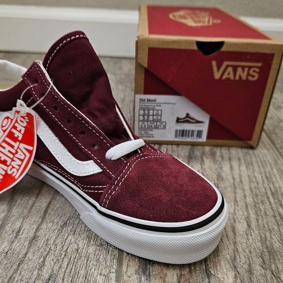 Vans Old Skool Burgundy Sneakers Size 3.5 Men and 5 Women - Picture 9 of 12